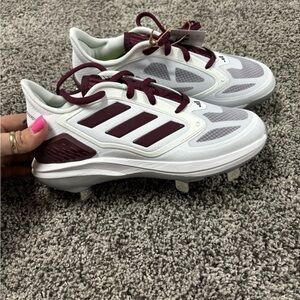 adidas Kids Shoes in White and Maroon